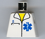 Torso Hospital EMT Star of Life, Open Collar, Pocket Pen Pattern