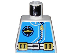 Torso Aquazone Aquanaut Sub Logo, Zipper, and Weight Belt Pattern