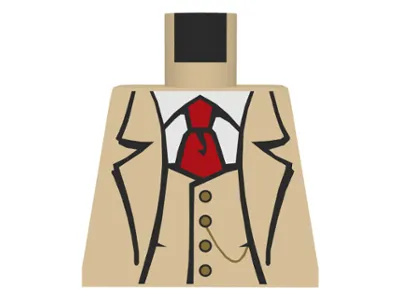 Torso Studios Suit Jacket with Vest and Red Tie Pattern (Gent)