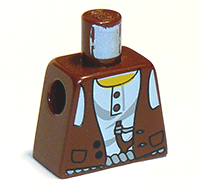 Torso Adventurers Desert Vest over White Shirt, Slingshot Pattern