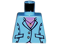 Torso Suit Jacket, Two Buttons, Pink Top, Necklace Pattern