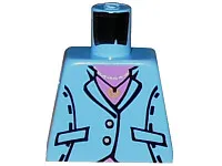 Torso Suit Jacket, Two Buttons, Pink Top, Necklace Pattern