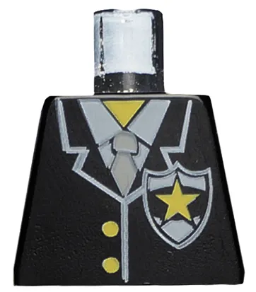 Torso Police Suit with Yellow Star Badge Pattern