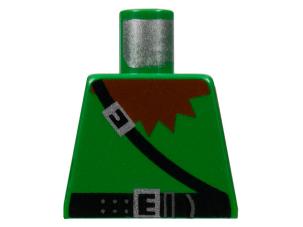 Torso Castle Dark Forestman Brown Collar, Black Belt and Crossbelt, Silver Buckles Pattern