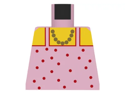 Torso Paradisa Red Dot Top with Gold Necklace Pattern