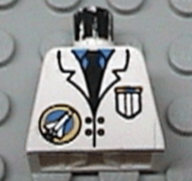 Torso Space Port Logo Lab Coat, Tie and Pocket Pattern