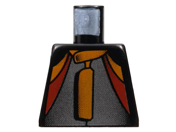 Torso Racers Jacket with Orange, Red, Silver Pattern