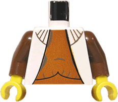 Torso SW Vest with Dark Orange Shirt Pattern (Leia) / Brown Arms / Yellow Hands