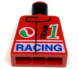 Torso Jacket, Octan Logo, Black 'TEAM', Green Number 1, Blue 'RACING' Pattern