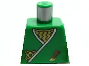 Torso Castle Ninja Wrap, Dagger, Gold Star, Gold Zigzags Pattern