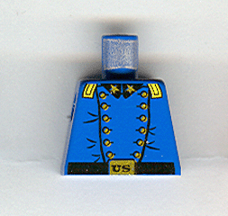 Torso Western Cavalry Uniform, 12 Buttons, 2 Gold Stars on Collar Pattern