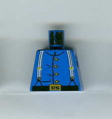 Torso Western Cavalry Uniform, 4 Buttons, Suspenders Pattern