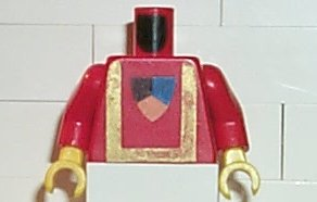 Torso Castle Classic Vest w/ Gold, Shield Tri-Colored Pattern / Red Arms / Yellow Hands