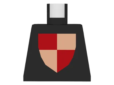 Torso Castle Classic Shield Quartered Red/Yellow Pattern