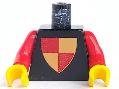Torso Castle Classic Shield Quartered Red/Yellow Pattern / Red Arms / Yellow Hands