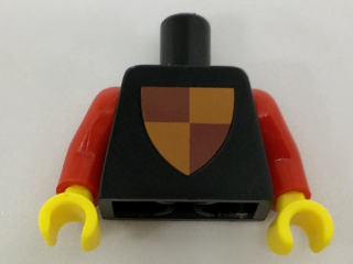 Torso Castle Classic Shield Quartered Red/Yellow Pattern, Inside with Ribs (Reissue) / Red Arms / Yellow Hands