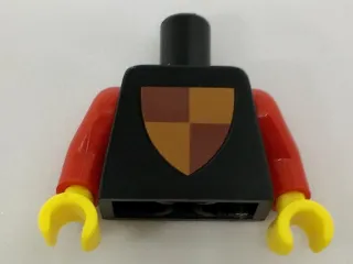 Torso Castle Classic Shield Quartered Red/Yellow Pattern, Inside with Ribs (Reissue) / Red Arms / Yellow Hands