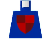 Torso Castle Classic Shield with Dark Red and Red Quarters Pattern