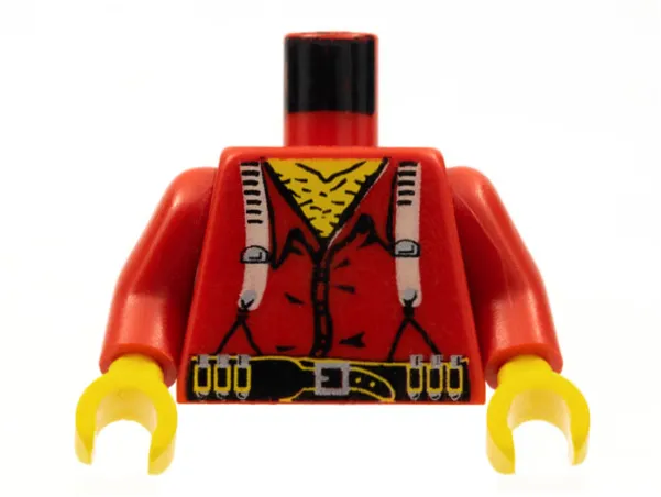 Torso Western Bandit Suspenders and Ammunition on Belt Pattern / Red Arms / Yellow Hands