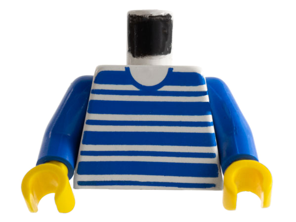 Torso Horizontal Blue Stripes Pattern / Blue Arms / Yellow Hands