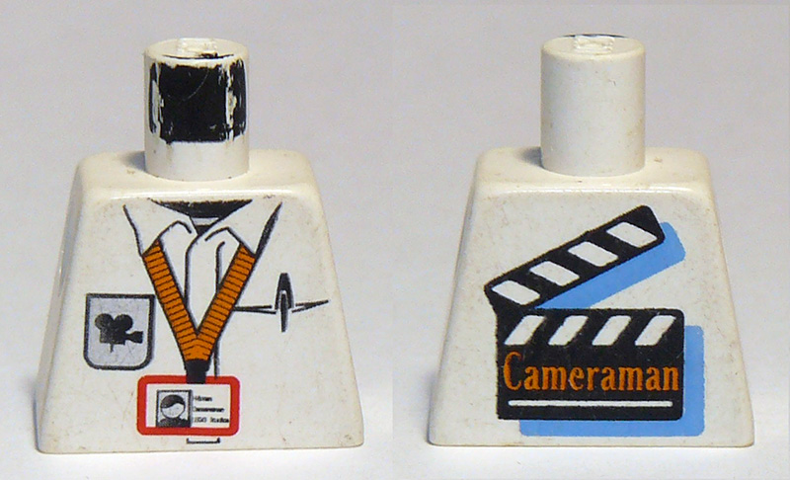 Torso Studios Cameraman ID, Logo, Pen, Film Slate on Back Pattern
