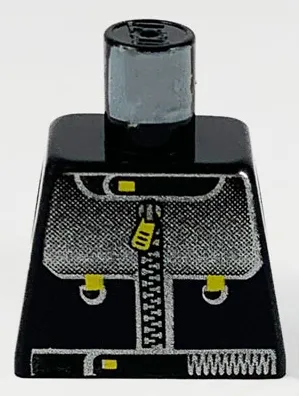 Torso Studios Racing Suit with Silver Panel with Gradient, Zipper with Yellow Pull Pattern