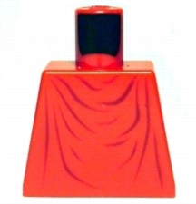 Torso Robe with Dark Red Folds and Creases Pattern