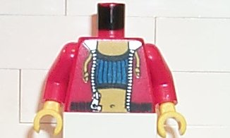 Torso Studios Crop Top and Navel Pattern (Blank Back) / Red Arms / Yellow Hands