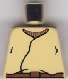 Torso SW Closed Shirt, Brown Belt, Light Nougat Neck Pattern