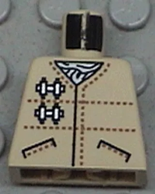 Torso SW Hoth Rebel Jacket with Pockets and Brown Dotted Lines over White Scarf Pattern