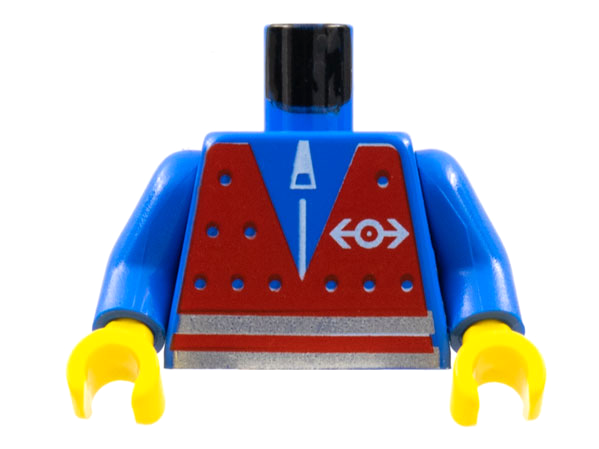 Torso Train Red Vest Pattern / Blue Arms / Yellow Hands