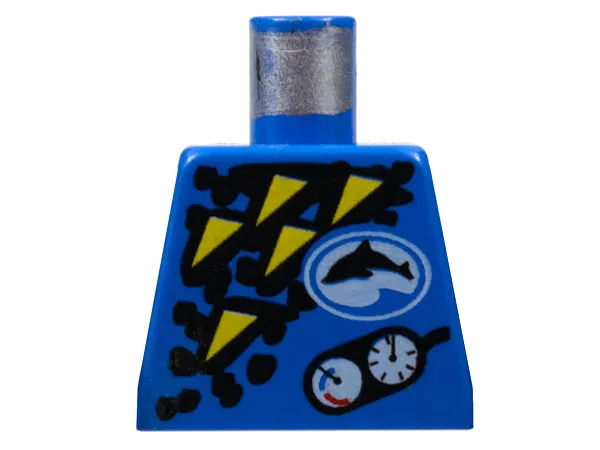 Torso Divers Dolphin Logo, Yellow Triangles, and Gauges Pattern