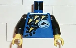 Torso Divers Dolphin Logo and Yellow Triangles Pattern / Black Arms / Yellow Hands