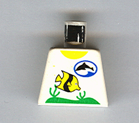 Torso Divers Dolphin Logo and Fish Pattern