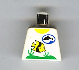 Torso Divers Dolphin Logo and Fish Pattern
