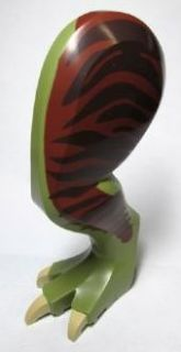 Dinosaur Leg Large (Rear) Tyrannosaurus rex Left with Black Pin with Tan Claws and Dark Brown Stripes on Reddish Brown Pattern