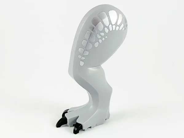 Dinosaur Leg Large (Rear) Tyrannosaurus rex Left with Black Pin with Black Claws and Silver Scales Pattern