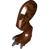 Dinosaur Leg Large (Rear) Tyrannosaurus rex Left with Black Pin with Black Claws and Dark Brown Spots Pattern