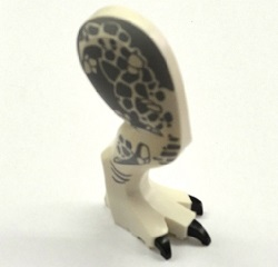 Dinosaur Leg Large (Rear) Tyrannosaurus rex Right with Black Pin with Black Claws and Dark Bluish Gray Scales Pattern