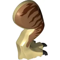 Dinosaur Leg Large (Rear) Tyrannosaurus rex Right with Black Pin with Black Claws and Dark Brown Stripes on Medium Nougat Pattern