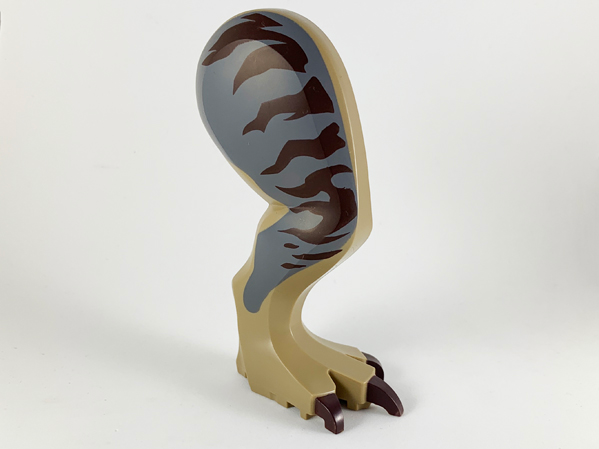 Dinosaur Leg Large (Rear) Tyrannosaurus rex Right with Black Pin with Dark Brown Claws and Stripes on Dark Bluish Gray Pattern