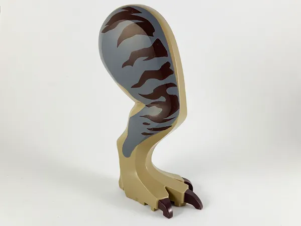 Dinosaur Leg Large (Rear) Tyrannosaurus rex Right with Black Pin with Dark Brown Claws and Stripes on Dark Bluish Gray Pattern