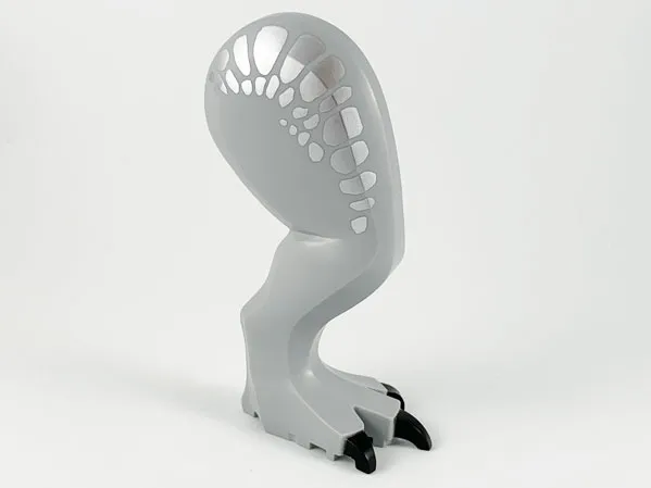 Dinosaur Leg Large (Rear) Tyrannosaurus rex Right with Black Pin with Black Claws and Silver Scales Pattern