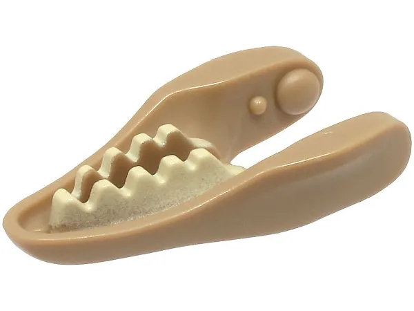 Dinosaur Jaw Lower Raptor with Tan Teeth Pattern