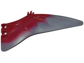 Dinosaur Wing Pteranodon - Right with Marbled Dark Bluish Gray Edge Pattern