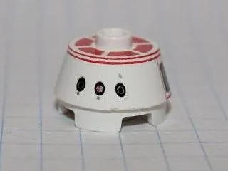 Cone 2 x 2 Truncated with SW R5-D8 / R5-D4 Astromech Droid, Printed Top Pattern