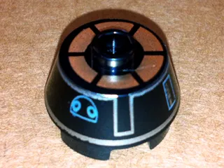 Cone 2 x 2 Truncated with SW R5-J2 Astromech Droid Pattern