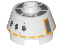 Cone 2 x 2 Truncated with SW R5-F7 Astromech Droid Pattern