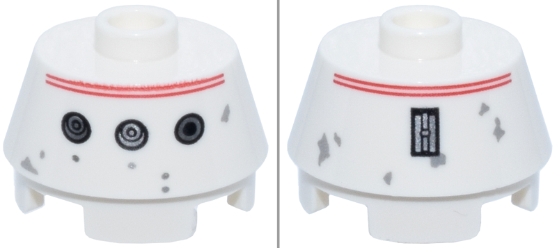 Cone 2 x 2 Truncated with SW R5-D4 Astromech Droid, Plain Top Pattern