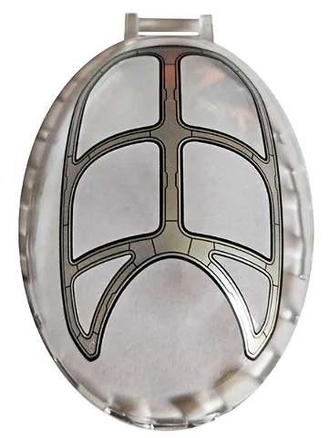 Windscreen 8 x 6 x 2 1/3 Bubble Canopy with Bar Handle with Silver Frame Pattern, 6 Sections